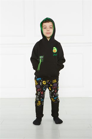 Karma Desenli Şalvar Pantolon - Çocuk