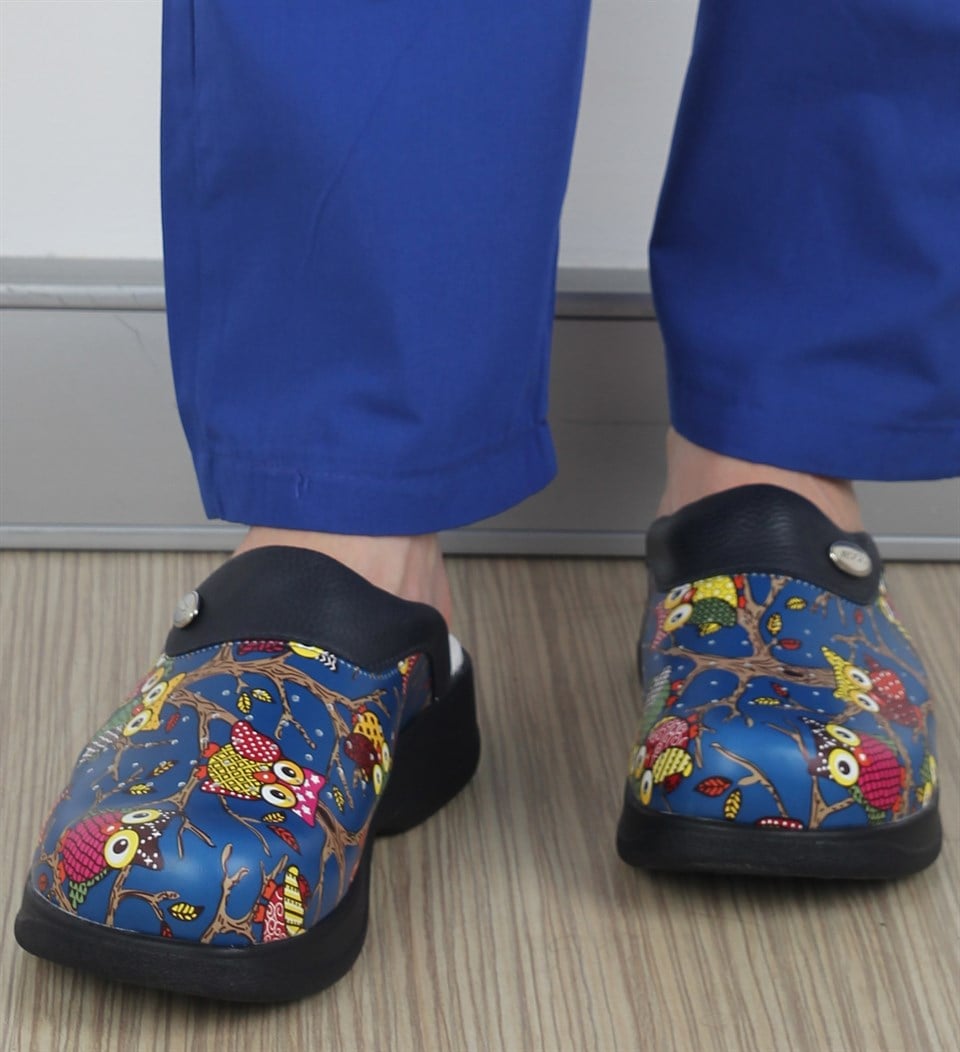 HİPOKRAT MEDİKALBaykuş Desenli Sabo Terlik