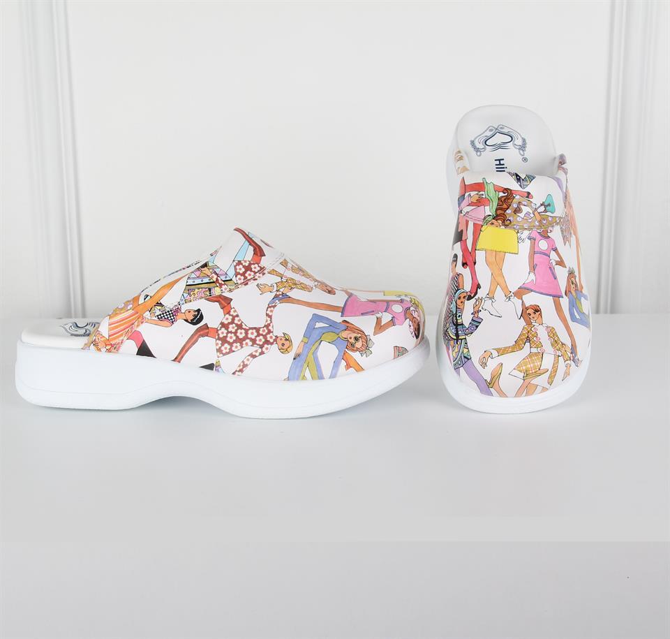 HİPOKRAT MEDİKAL OUTLETFashion Kadın Desenli Sabo Terlik