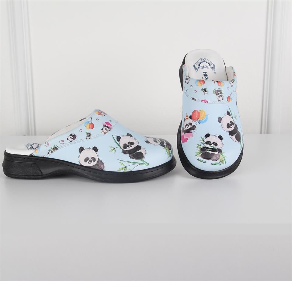 HİPOKRAT MEDİKAL OUTLETMavi Panda Desenli Sabo Terlik