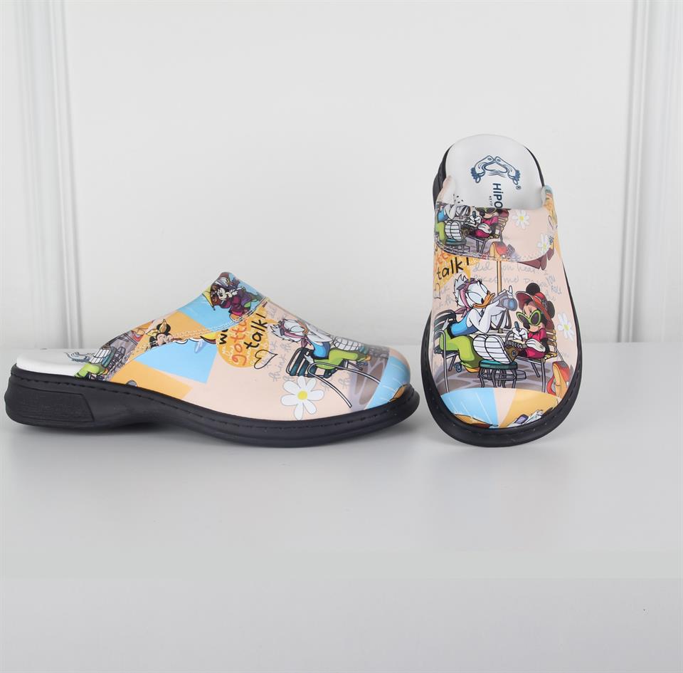 HİPOKRAT MEDİKAL OUTLETÖrdek Talk Desenli Sabo Terlik