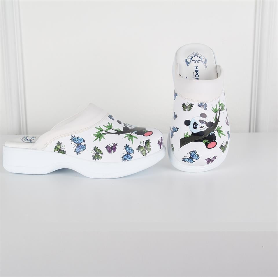 HİPOKRAT MEDİKAL OUTLETPanda Kelebek Desenli Sabo Terlik