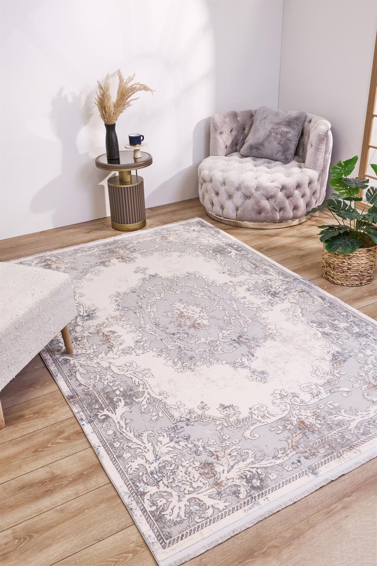 APEX HALI Serenity 7852 Gri Makine Halıları