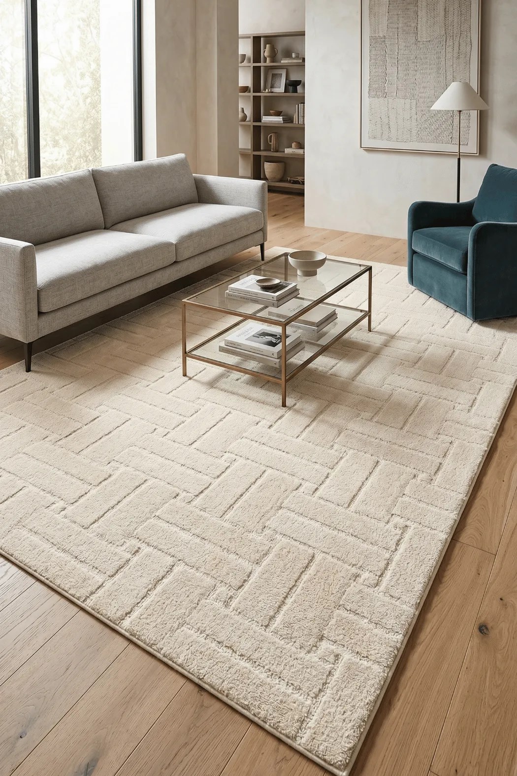 MODA- Krem - Yumuşak Dokulu Halı Yolluk %100 Polyester - Kaymaz Taban - Yıkanabilir - Özel Ölçü - Uygun Fiyat
