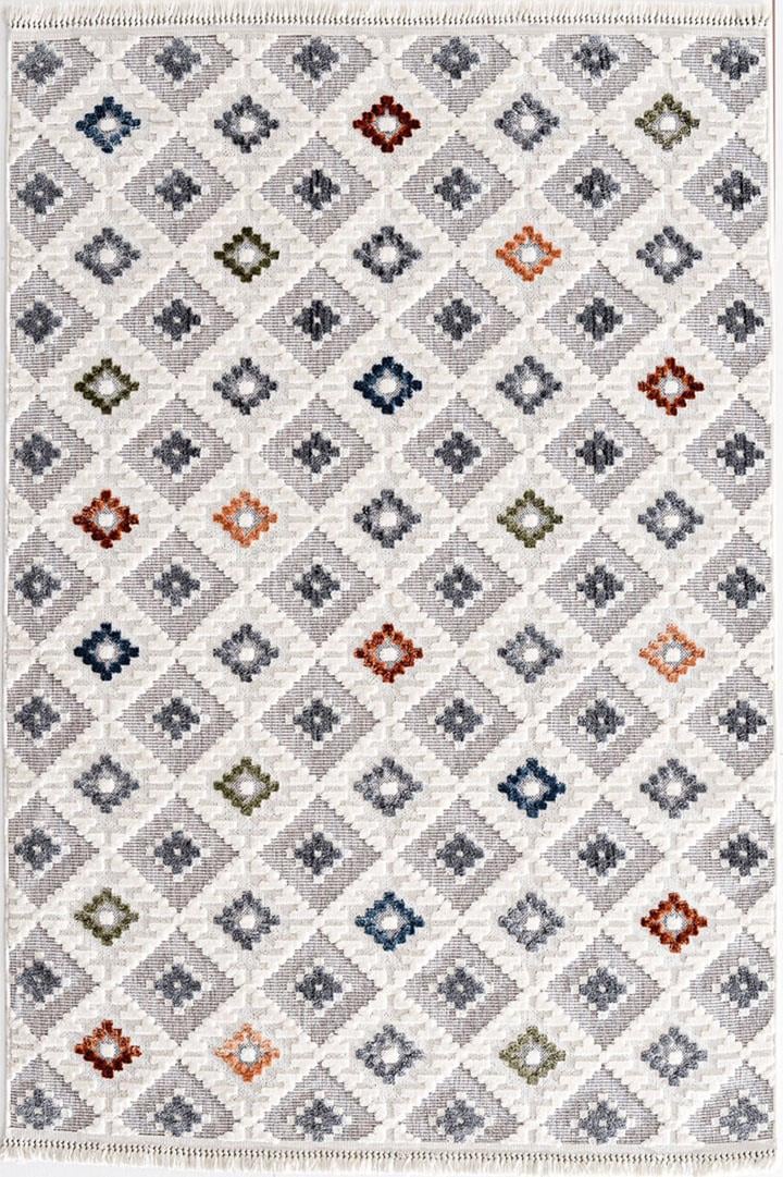 ÇAM HALI ALAÇATI 7806 MULTİ İskandinav Desenli Renkli Makine Halısı