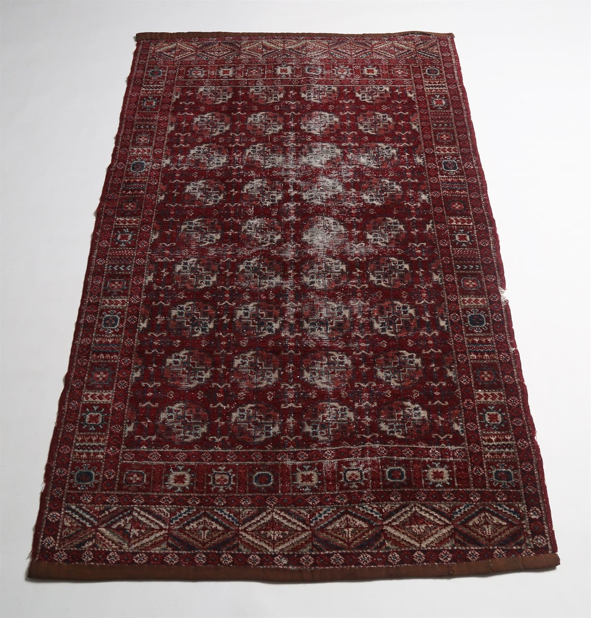 Çam Halı Anadolu Buhara Halısı Kırmızı Vintage Kök Boyalı El Dokuması Yün Halı