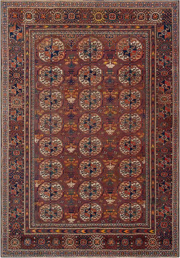 Çam Halı Anatolia 32-034 Etnik Eskitme Desenli Dokuma Tabanlı Yıkanabilir Şönil Salon ve Oda Halısı