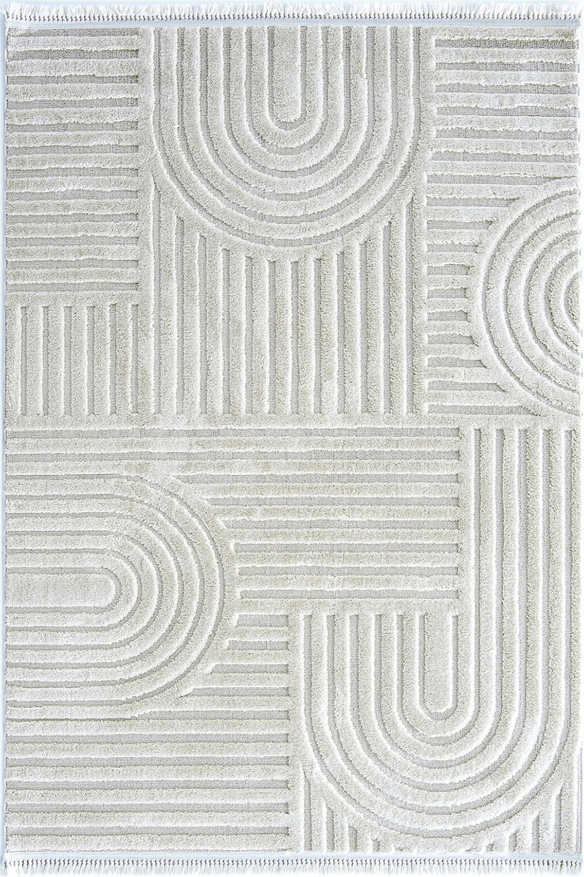 Çam Halı ASPENDOS 2213 Krem Koridor Halısı Kesme Yolluk Mutfak Halısı Modern Salon Halısı