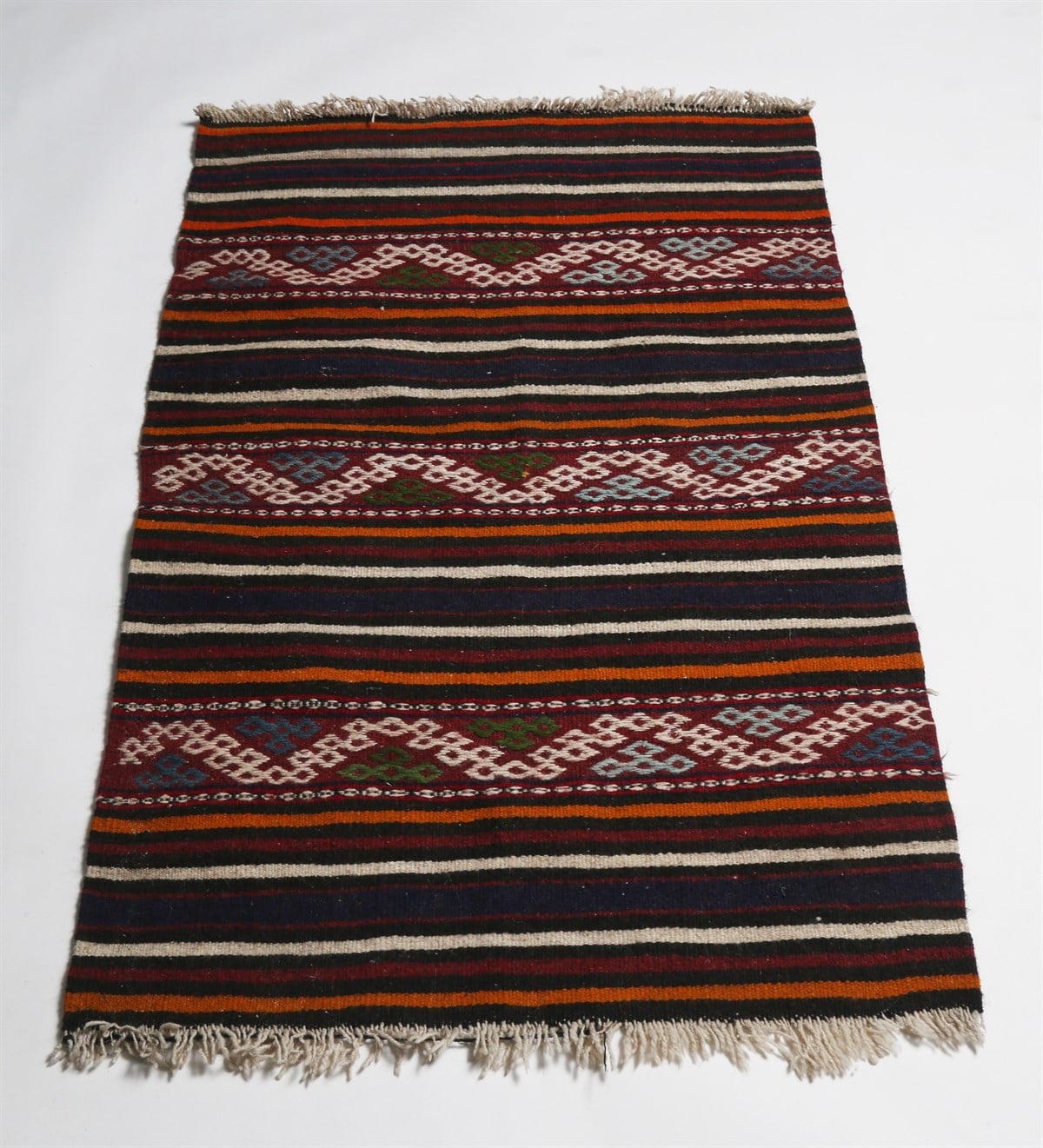 Çam Halı Çok Renkli El Dokuması Anadolu Yün Kilim 1170