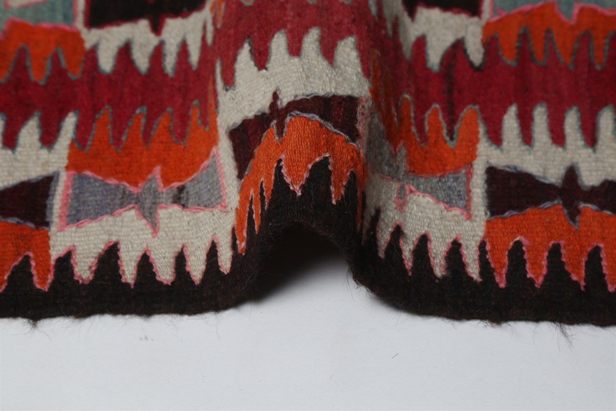 Çam Halı Çok Renkli El Dokuması Anadolu Yün Kilim 1211