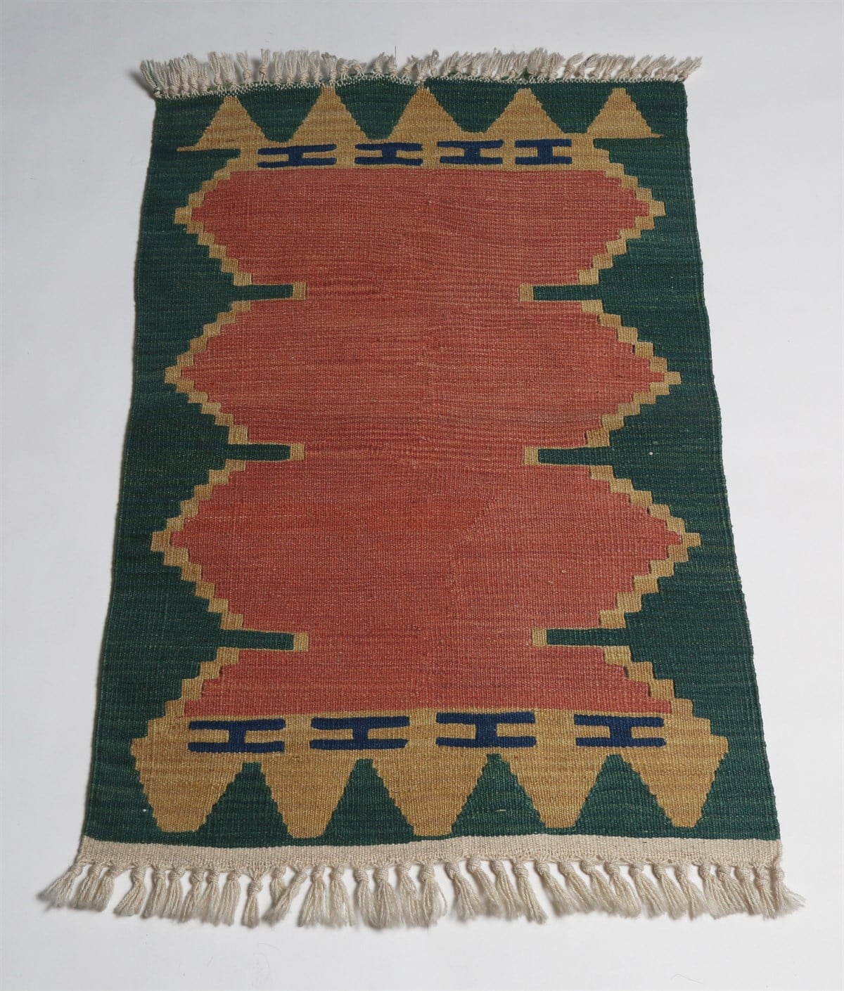 Çam Halı Çok Renkli El Dokuması Anadolu Yün Kilim 1174