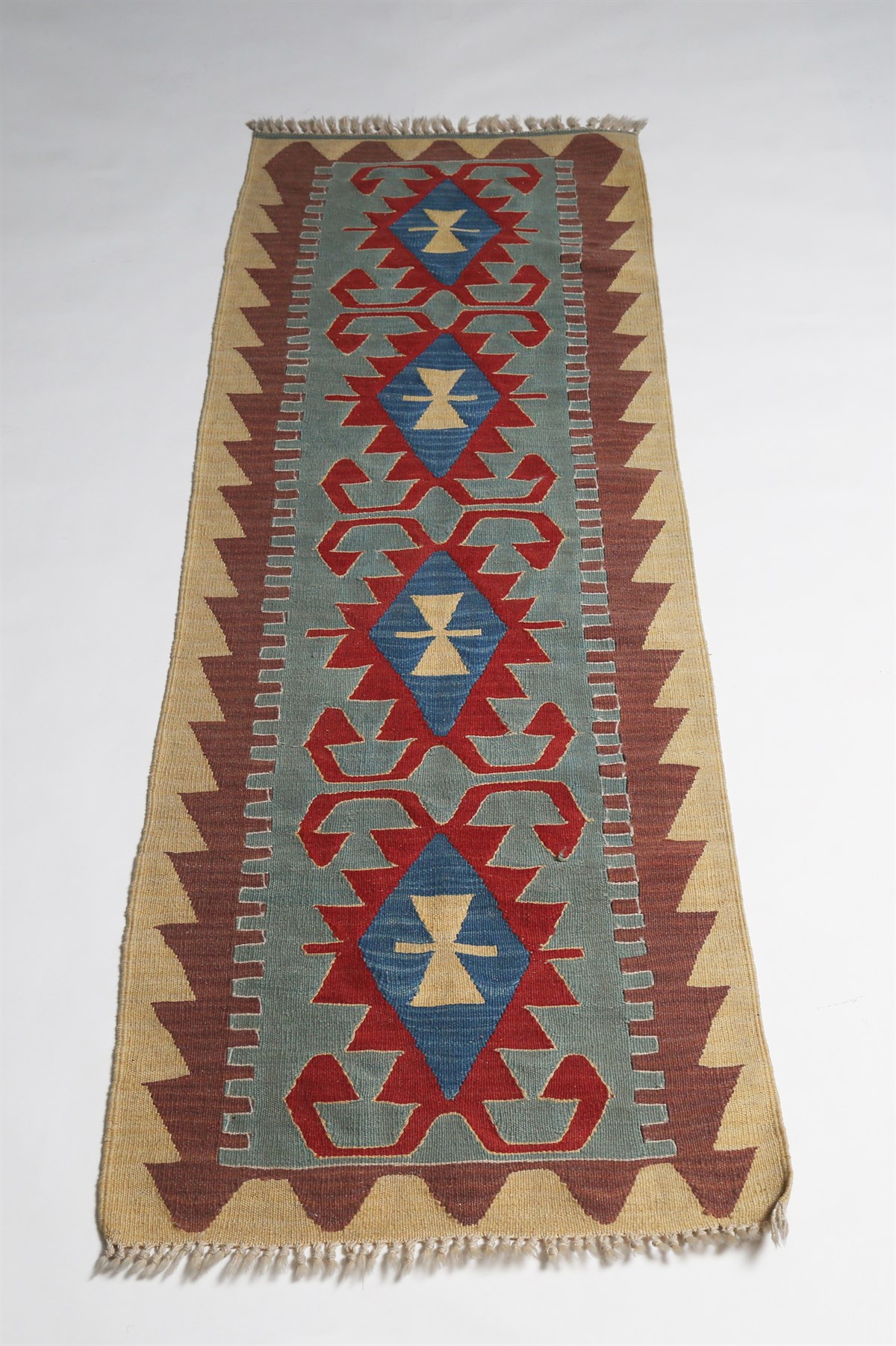 Çam Halı Çok Renkli El Dokuması Anadolu Yün Kilim 1175