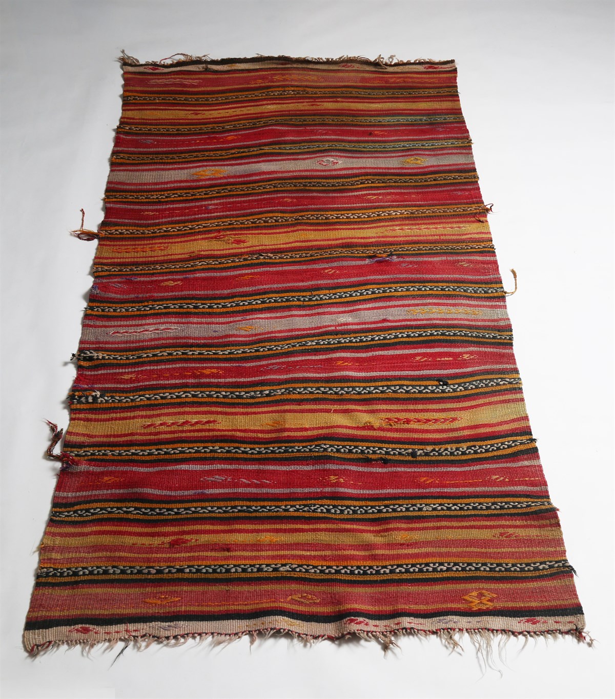 Çam Halı Çok Renkli El Dokuması Anadolu Yün Kilim 1139