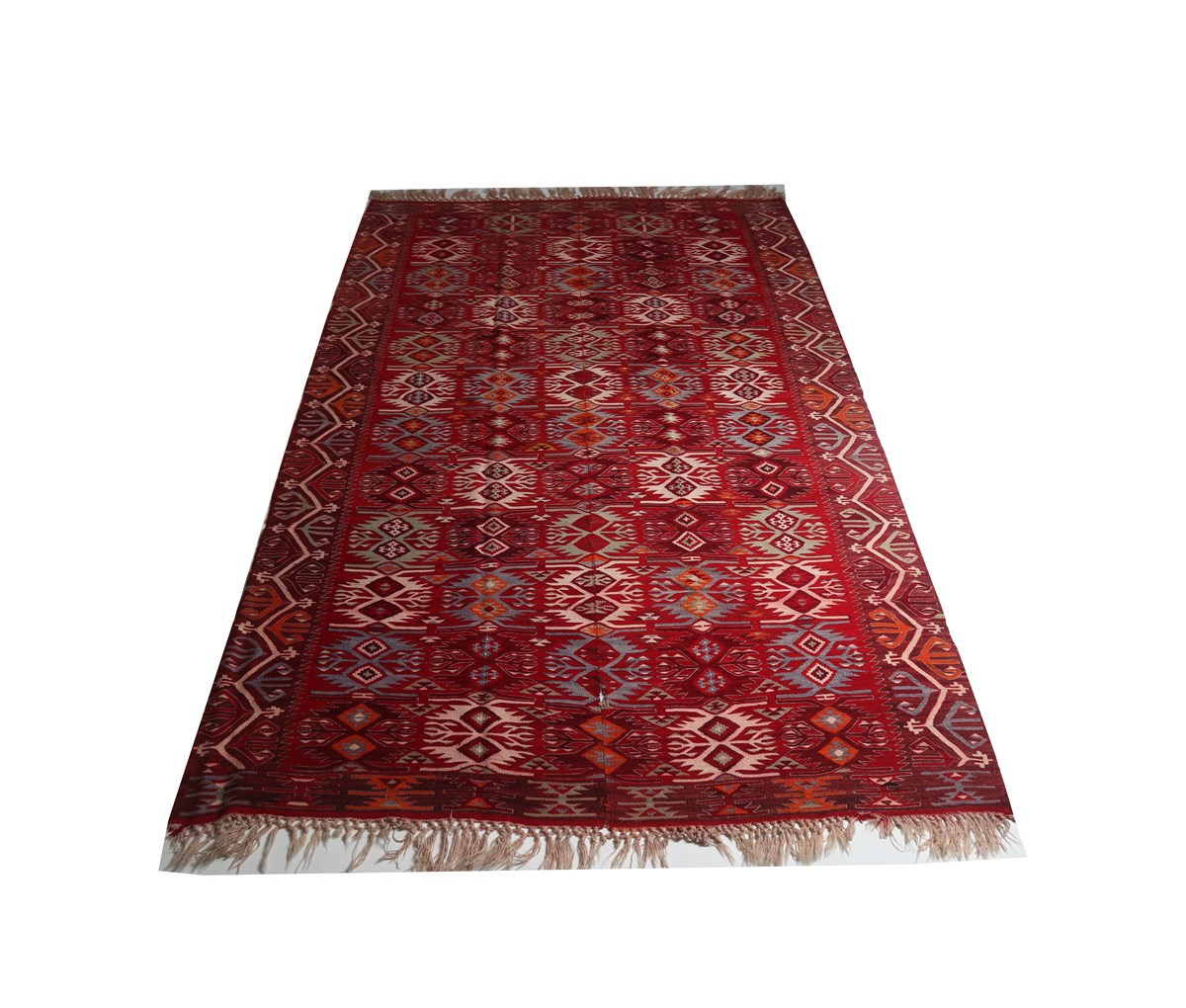 Çam Halı Çok Renkli Kök Boya El Dokuması Anadolu Yün Kilim 621