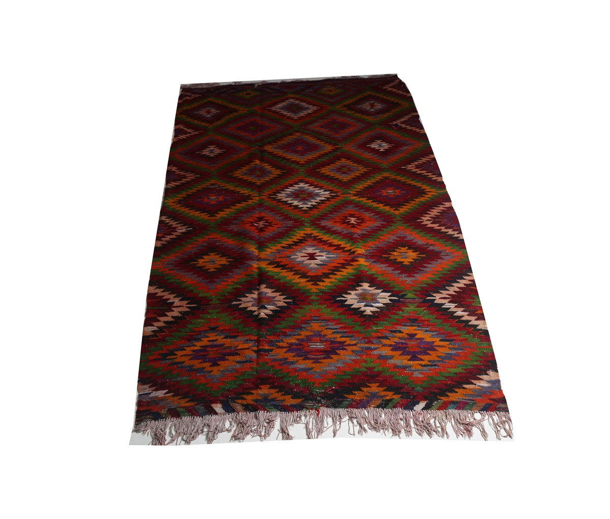 Çam Halı Çok Renkli Kök Boya El Dokuması Anadolu Yün Kilim 622