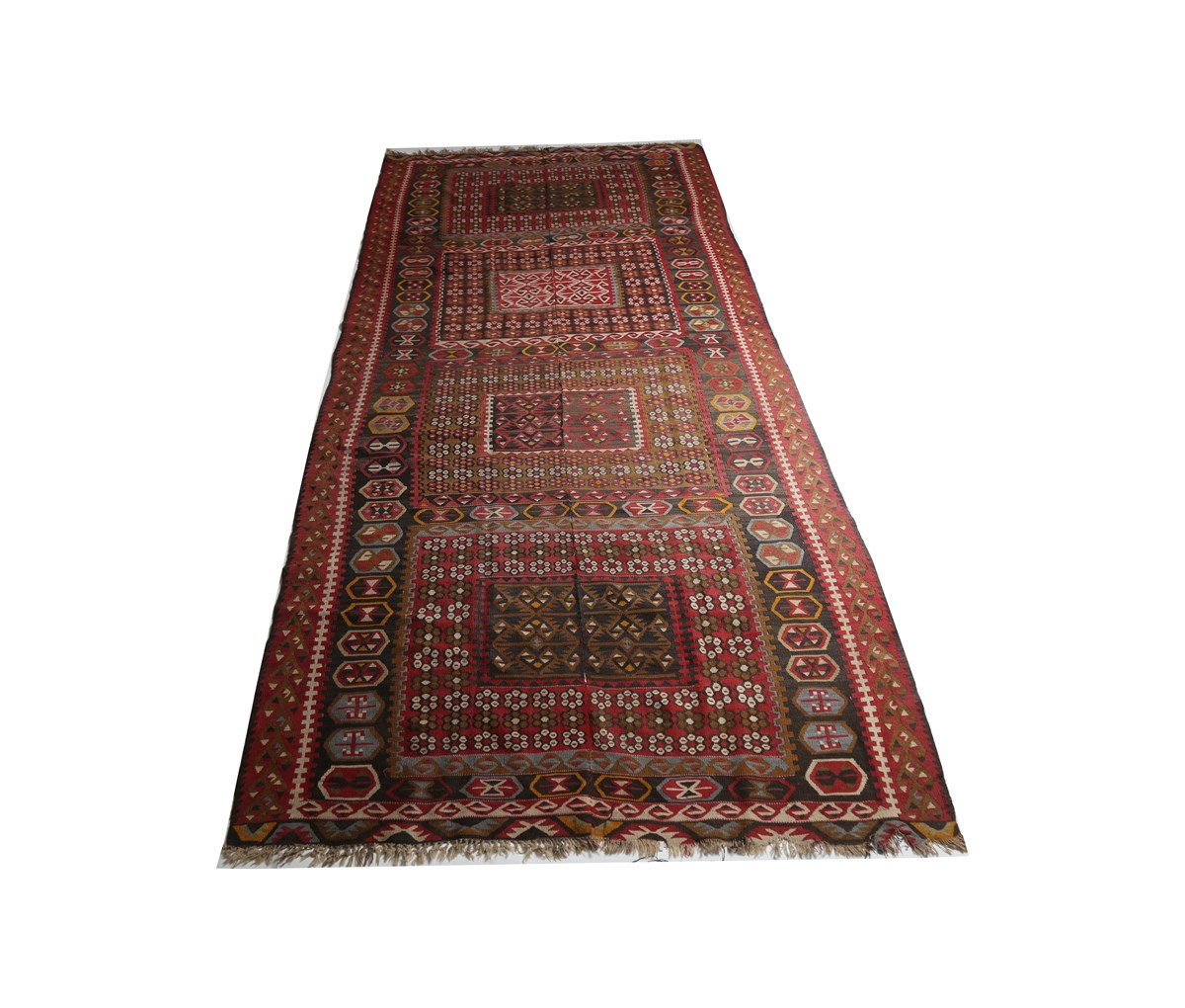 Çam Halı Çok Renkli Kök Boya El Dokuması Anadolu Yün Kilim 623