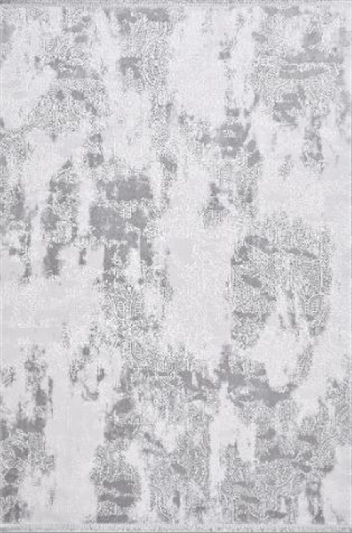 Çam Halı Crea Plus Galaxy Blossom 13621 Krem Gri Eskitme Desenli Makine Halısı