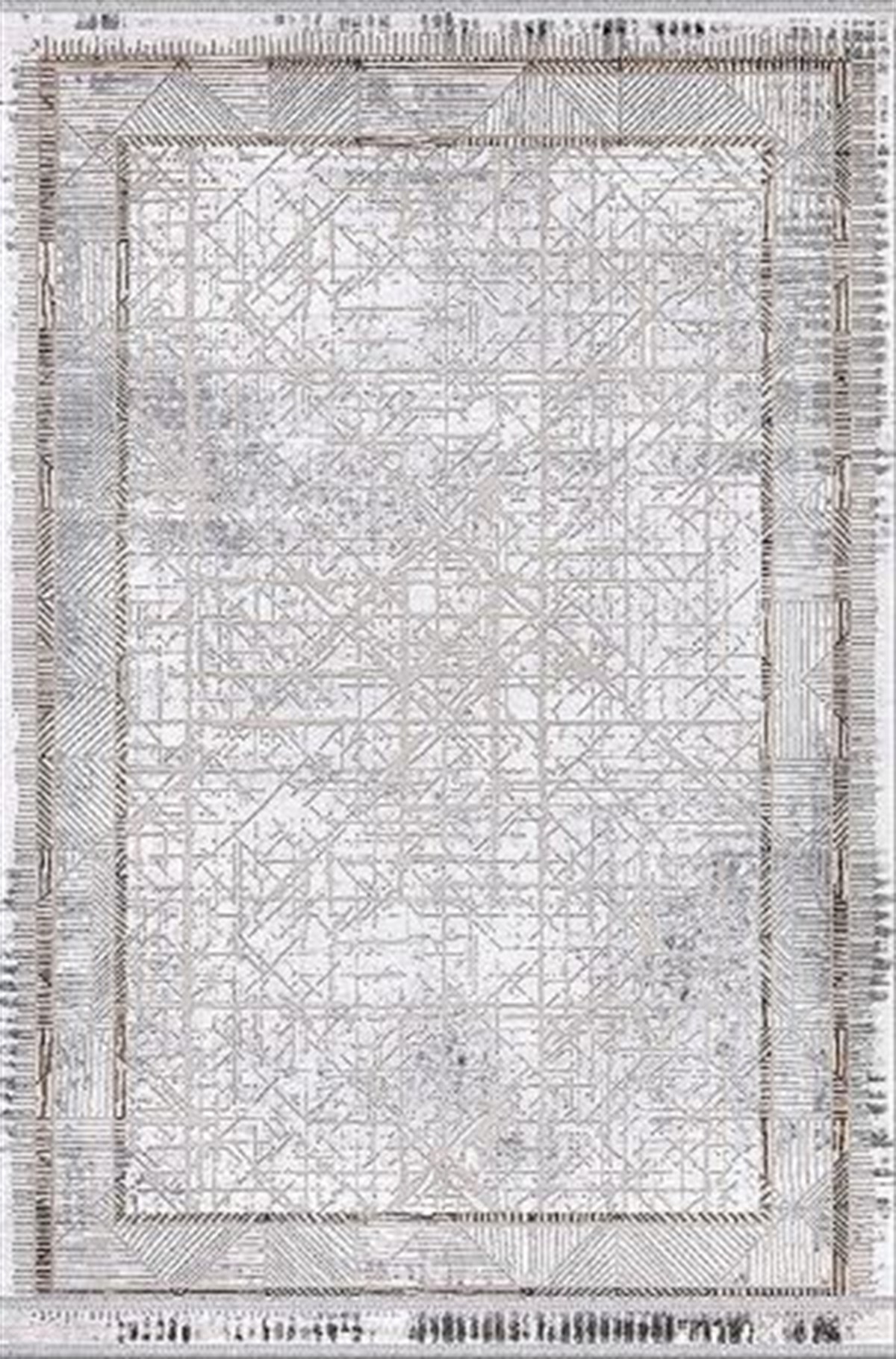 Çam Halı Crea Plus Stone Roxanne 17190 Gri Modern Desenli Makine Halısı