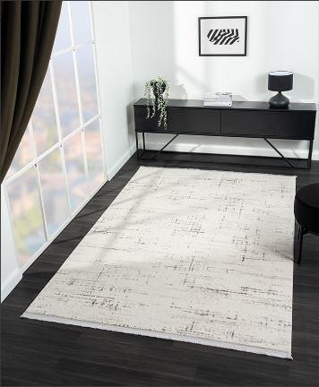 Çam Halı Crown FL004G Krem Vizon Modern Desen Salon Halısı