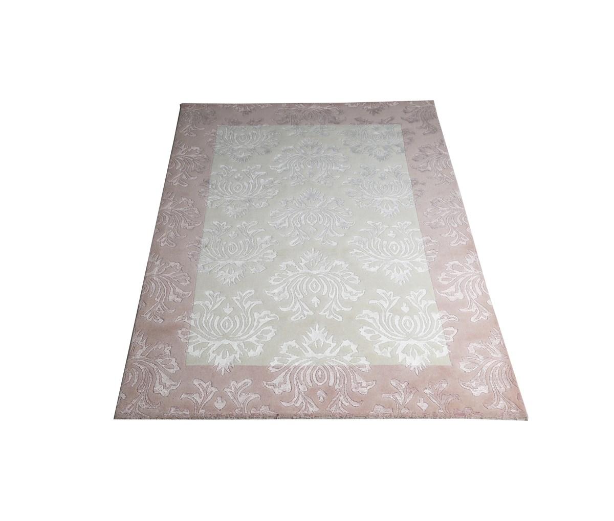 Çam Halı Diana Damask 07 Pembe Yeni Zellanda Yünü ve Viskon El Dokuması Halı