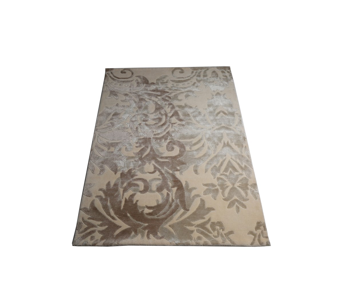 Çam Halı Diana Damask 17 Bej Modern Desen Yün El Dokuması Halı