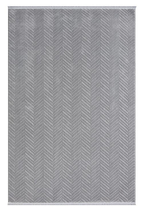 Çam Halı Dizayn 0201 Gri Koridor Halısı Kesme Yolluk Mutfak Halısı Modern Salon Halısı