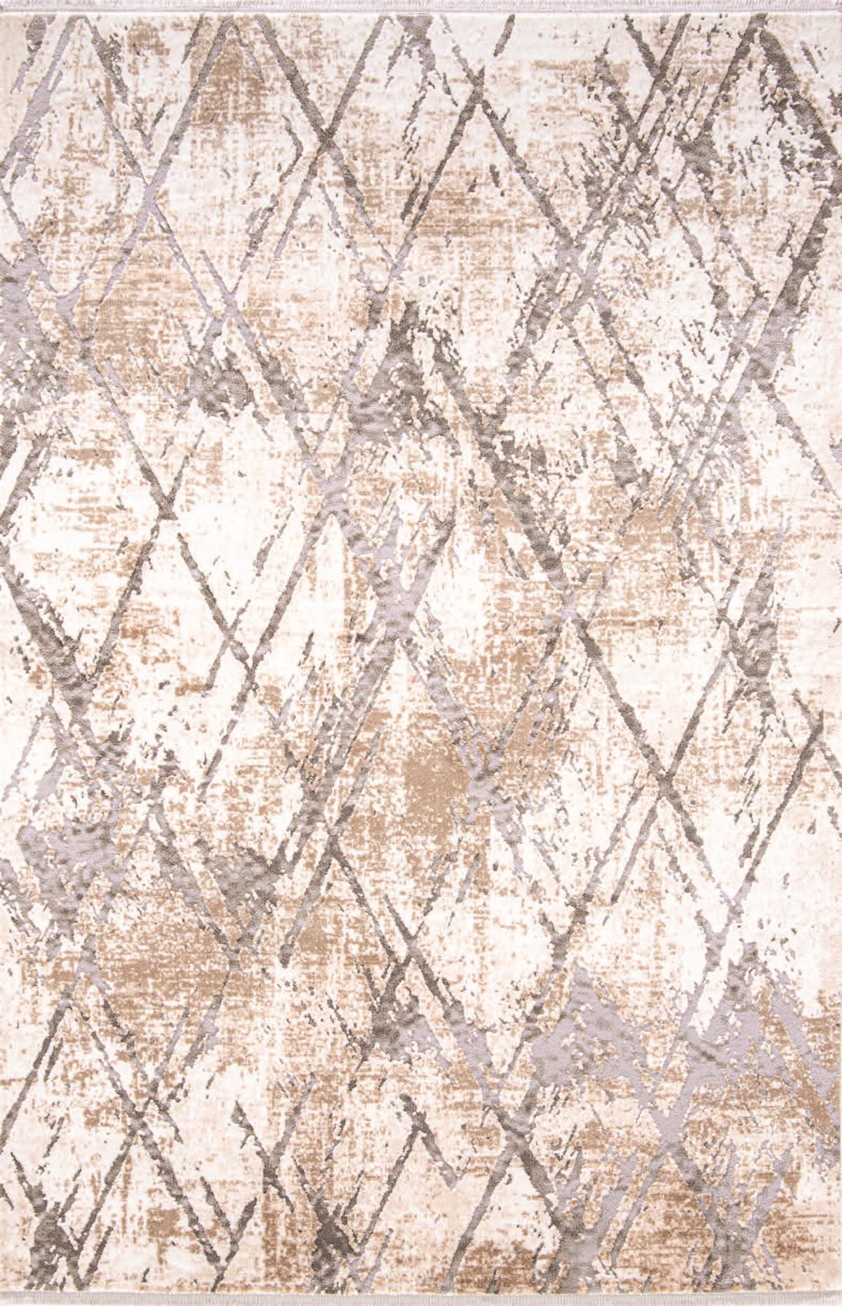 Çam Halı Eliza 4319 Gri Enti Halı Modern Desenli Makine Halısı
