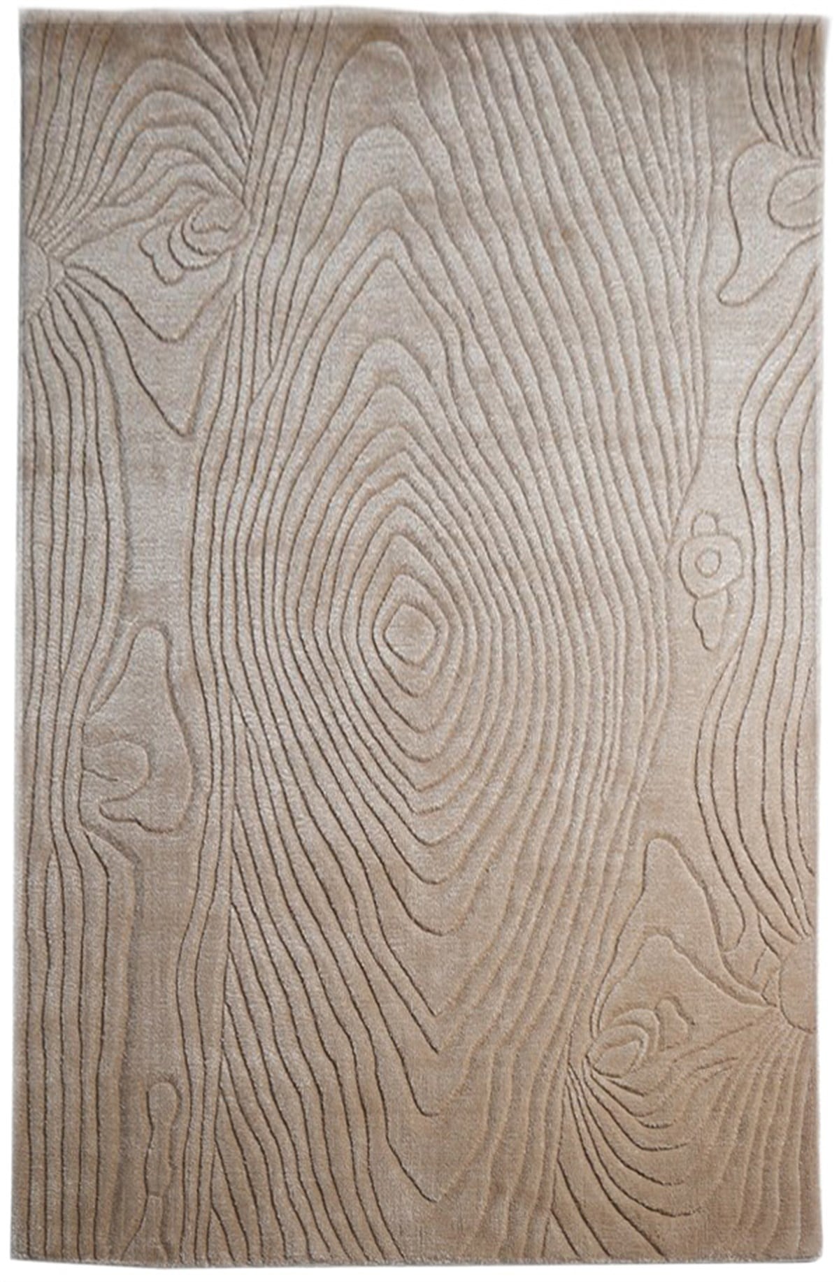 Çam Halı Emboss JR 06 Bej Modern Desen Yeni Zellanda Yünü ve Viskon El Dokuması Halı