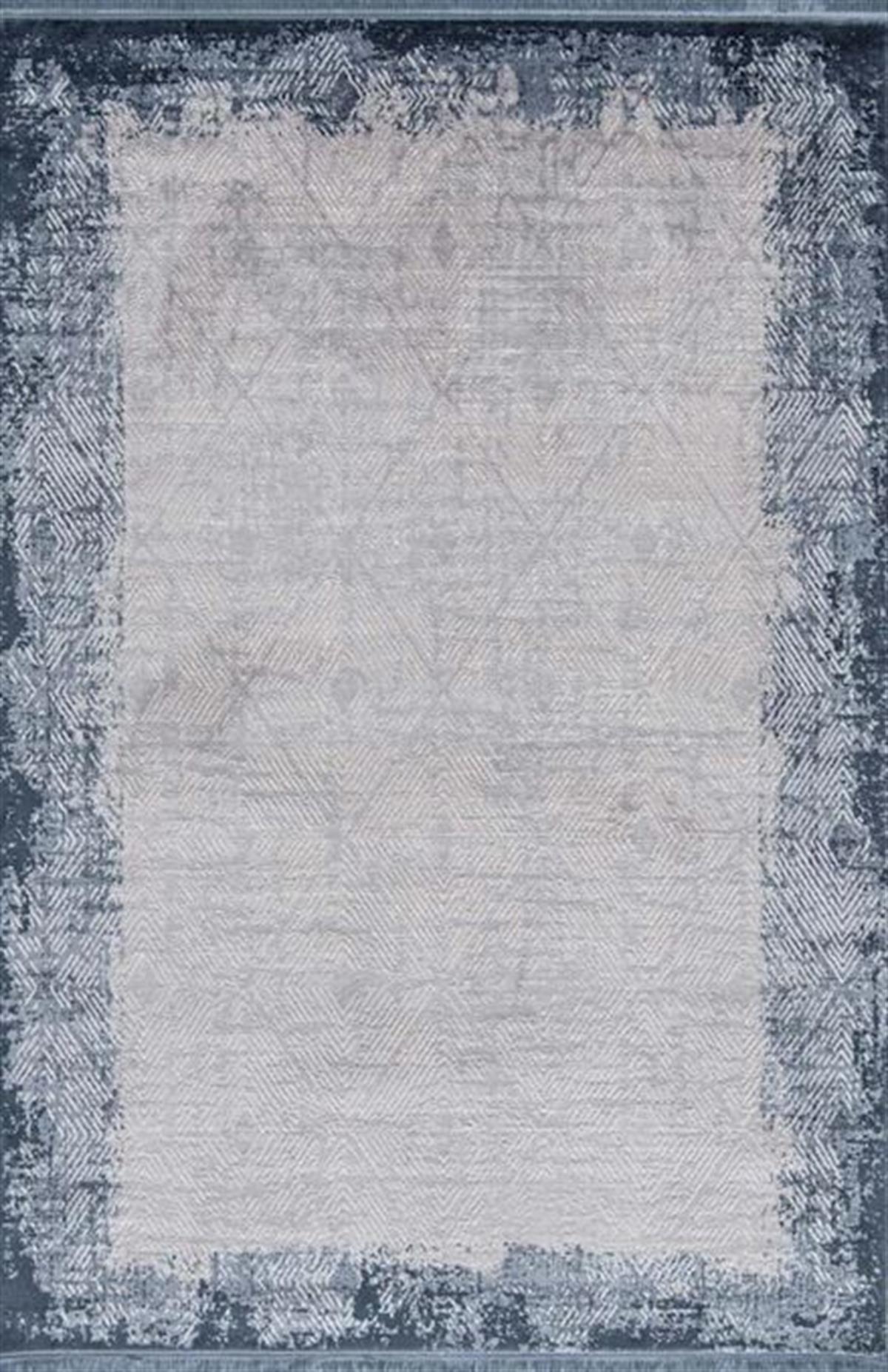 Çam Halı Enoks 6109 Gri Mavi Romans Halı Modern Desenli Makine Halısı