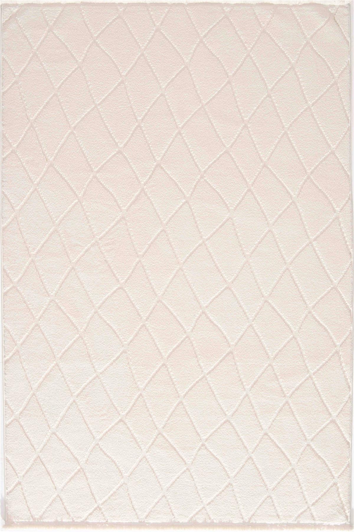 Çam Halı Eyfel 3109 Krem Romans Halı Modern Desenli Makine Halısı