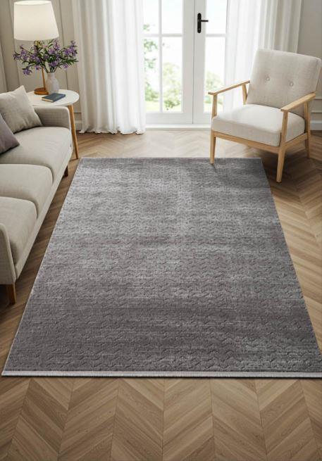 Çam Halı Feel FL010G Gri Koridor Halısı Kesme Yolluk Mutfak Halısı Modern Halı