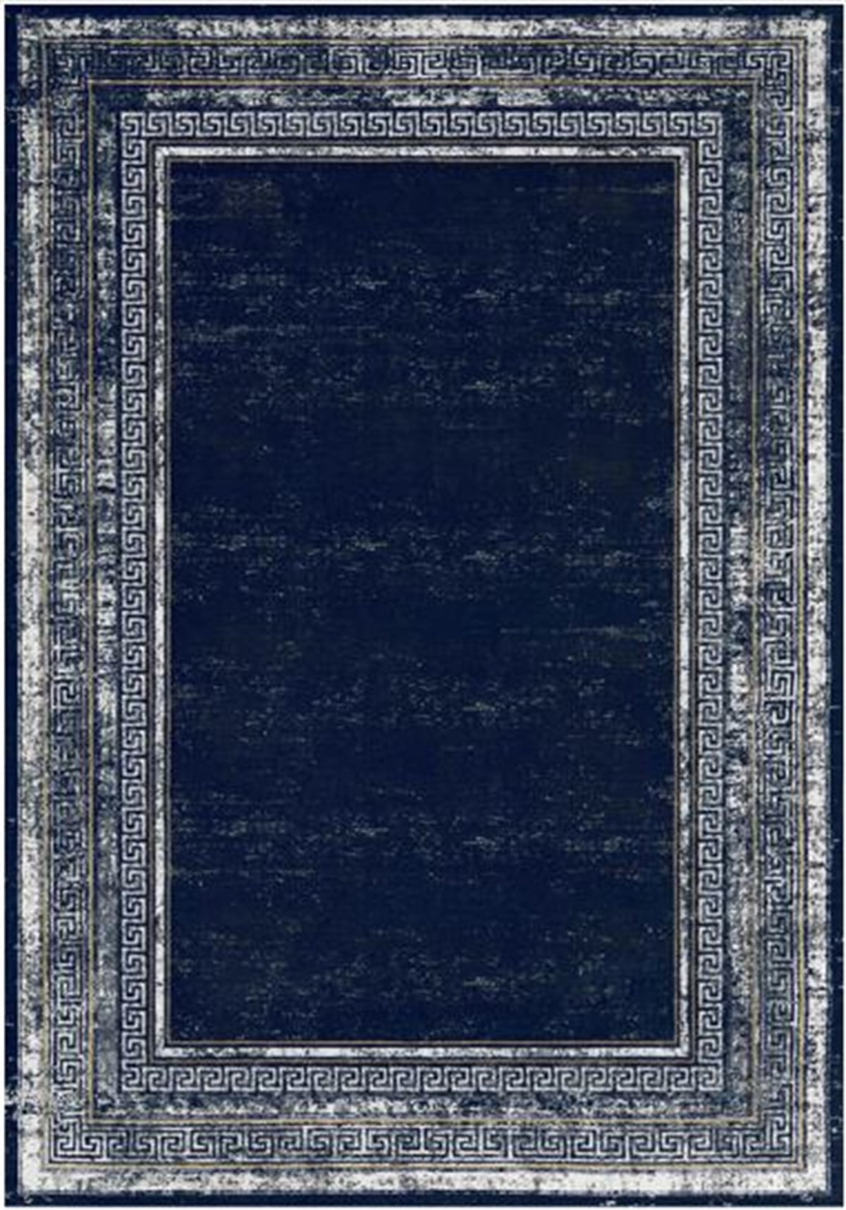 Çam Halı Gloria TD67301 Lacivert Art Deco Versace Desen Dokuma Saçaklı Kilim