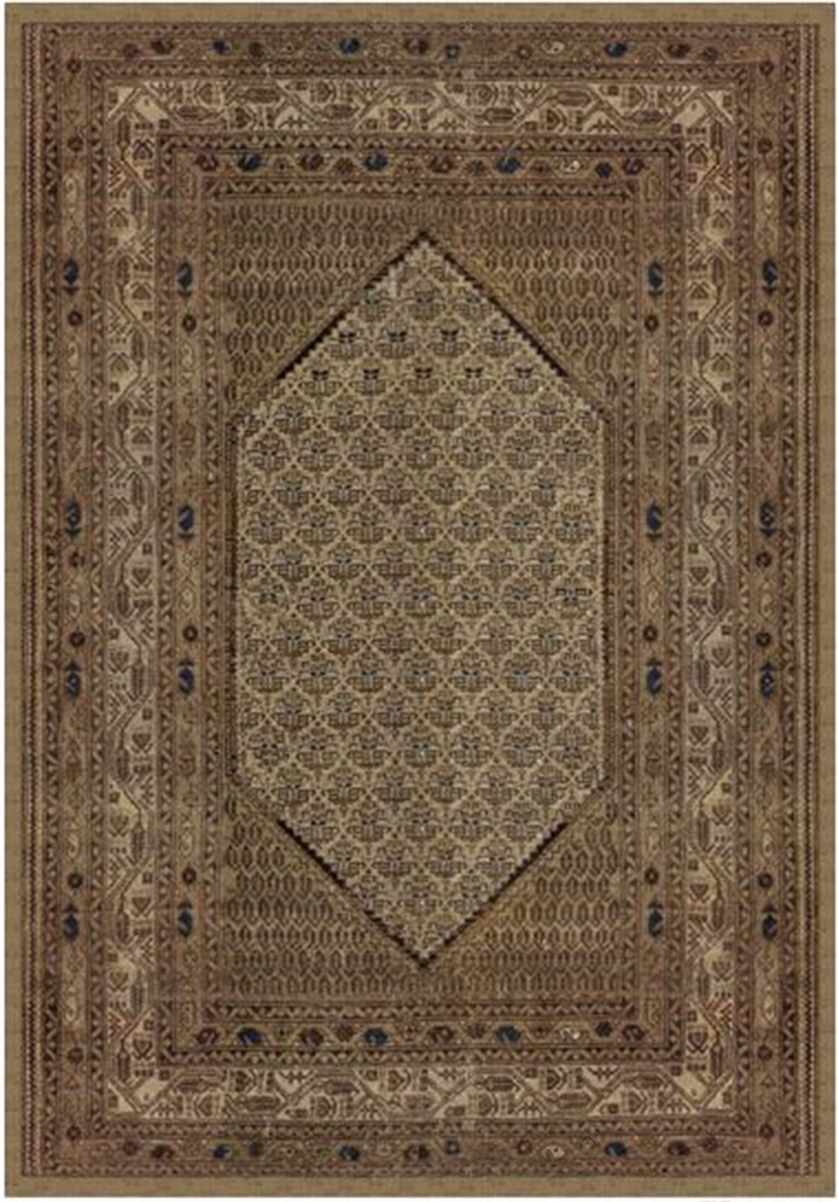 Çam Halı Gloria TD737 Bej Klasik Desen Dokuma Saçaklı Kilim