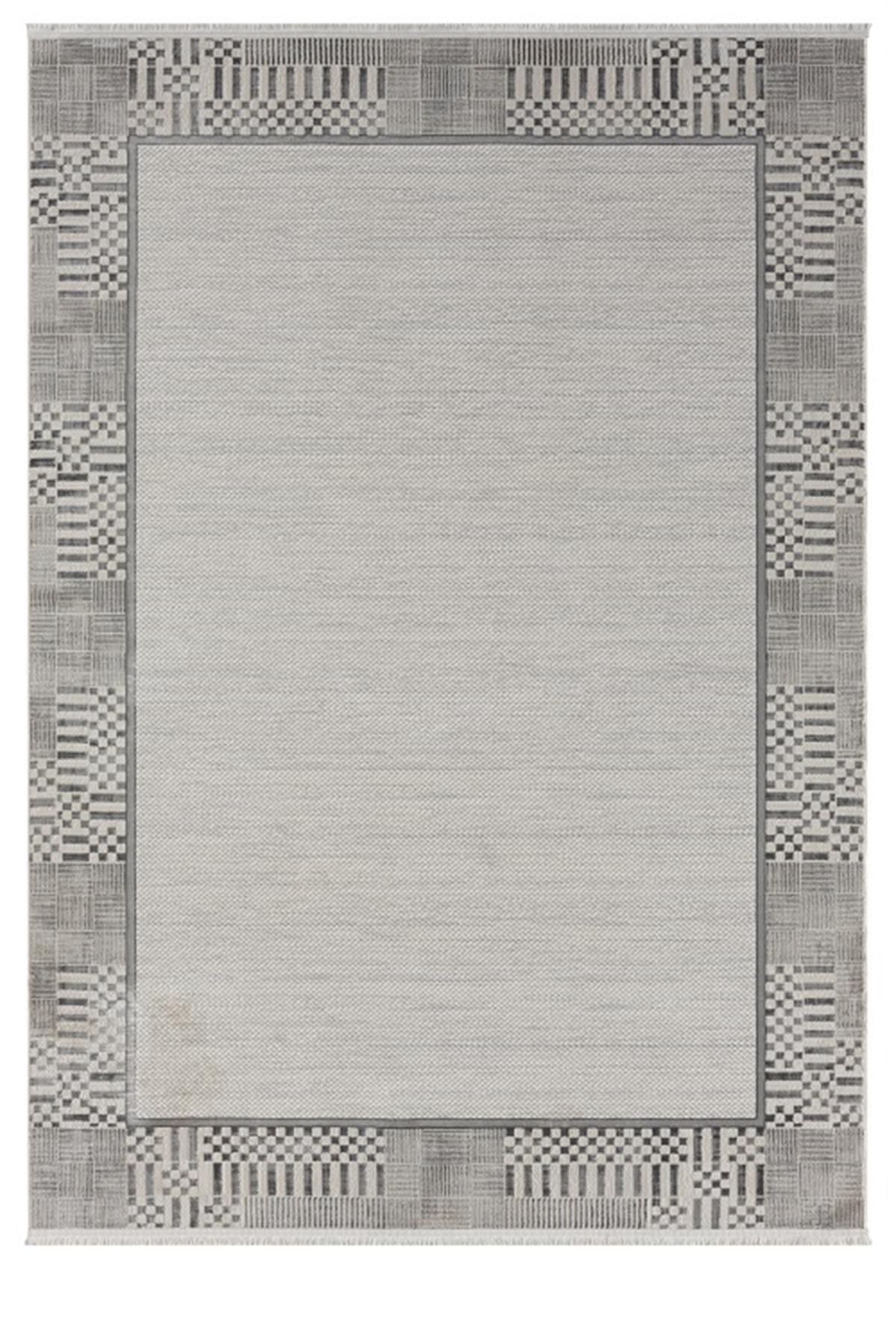 Çam Halı Gusto 904 Gri Seyran Halı Modern Desen Makine Halısı