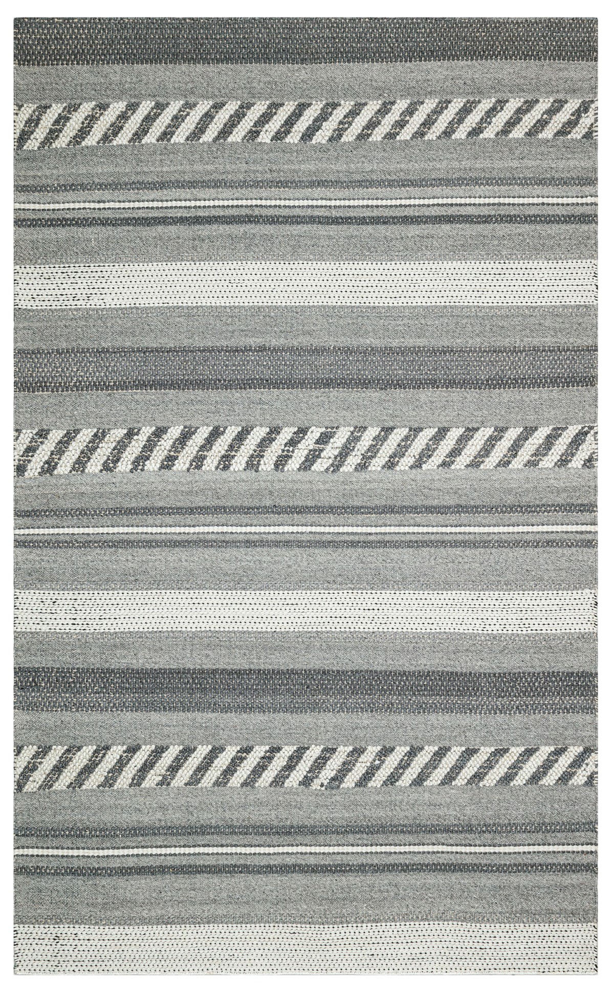 Eko Halı Jade Jd 05 Grey Naturel Kazak Örgü Desenli El Dokuma Örgü Halı
