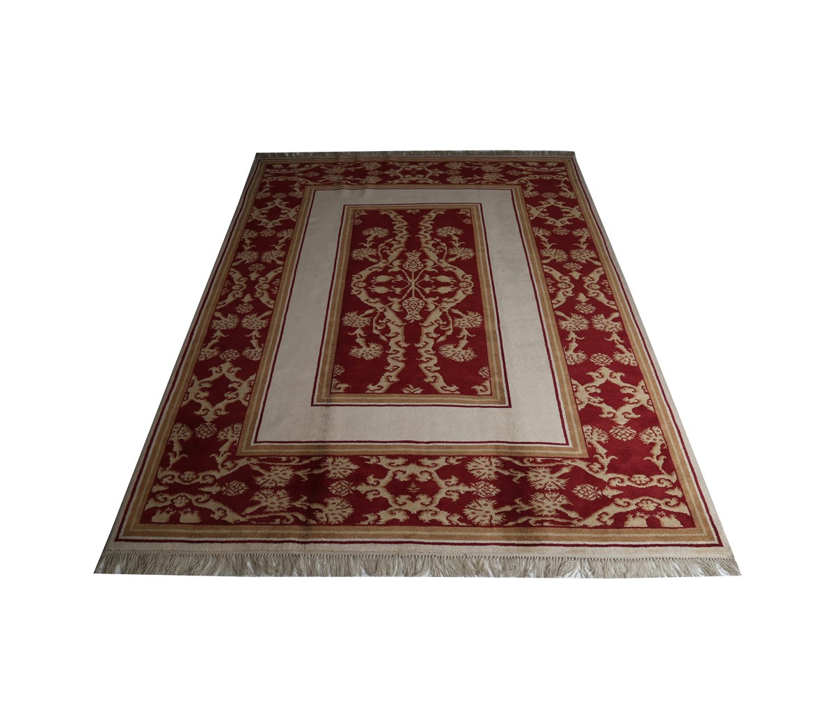 Çam Halı Kaftan 549 Bordo Yün El Dokuması Halı