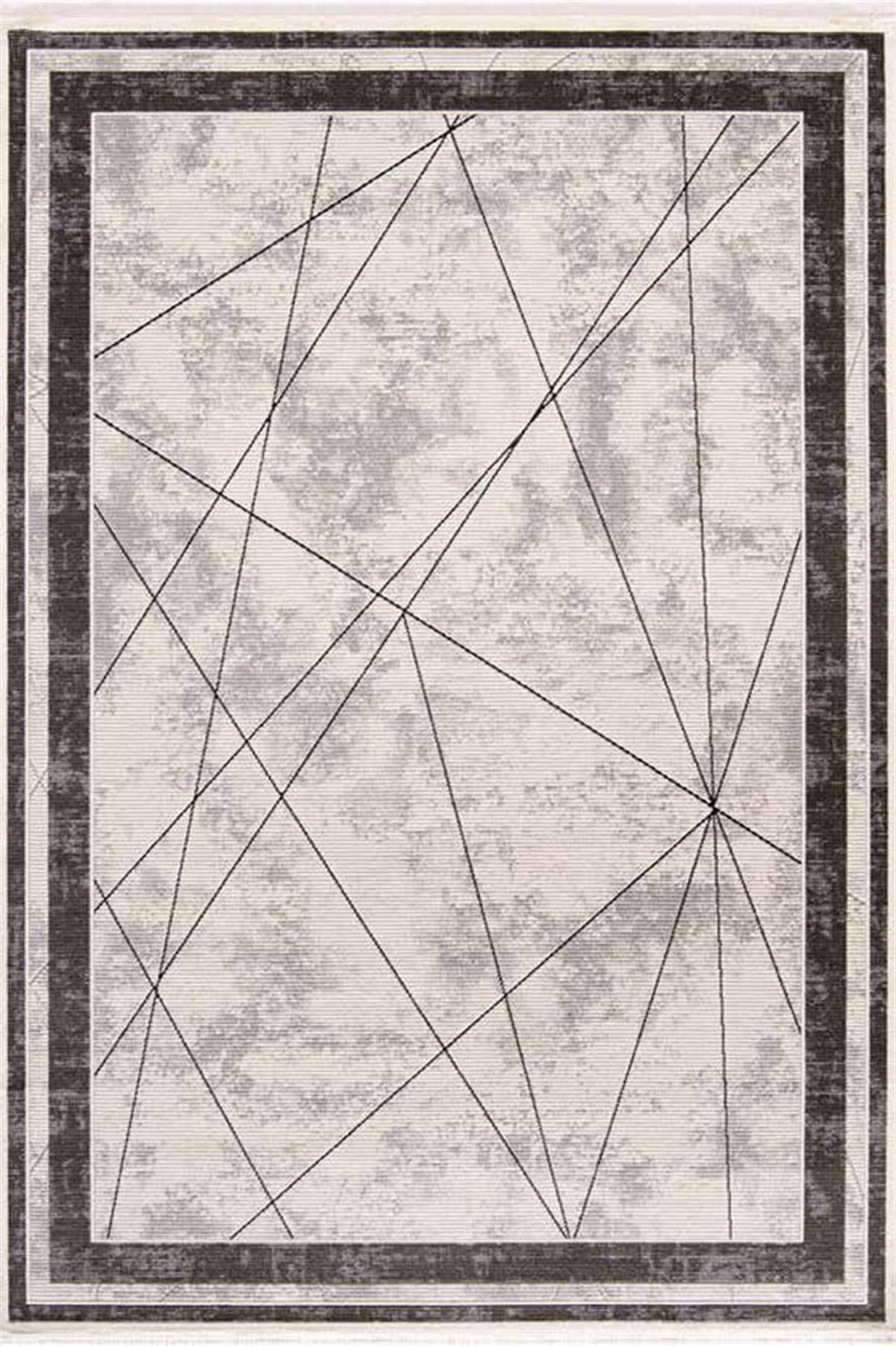 Çam Halı Lavin 4801 Gri Enti Halı Modern Desenli Makine Halısı