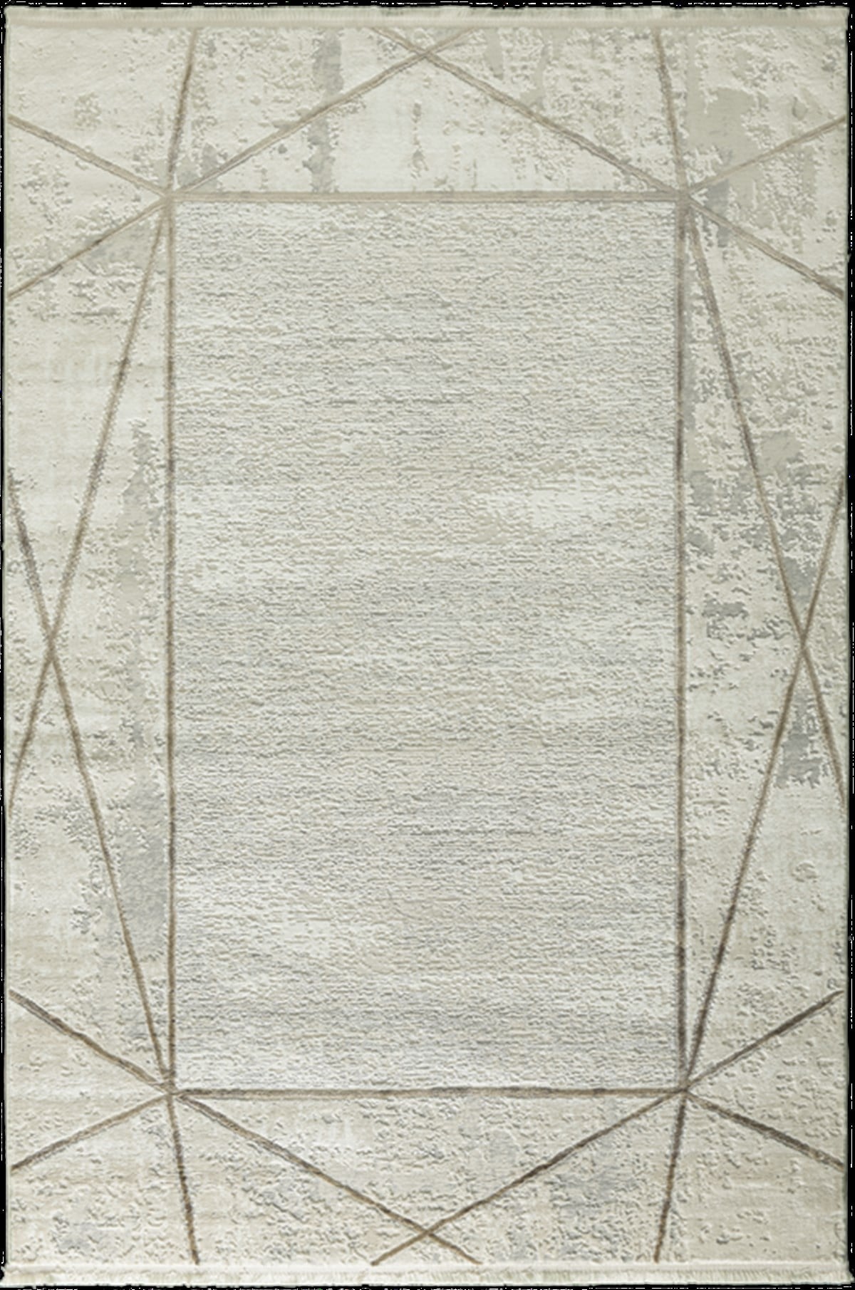 Çam Halı Mabeyn 12900 Krem Bej Tuğra Halı Modern Desen Halı