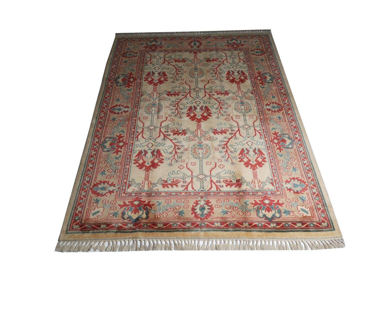 Çam Halı Milas Halısı  586 Krem Bej Yün El Dokuması Halı