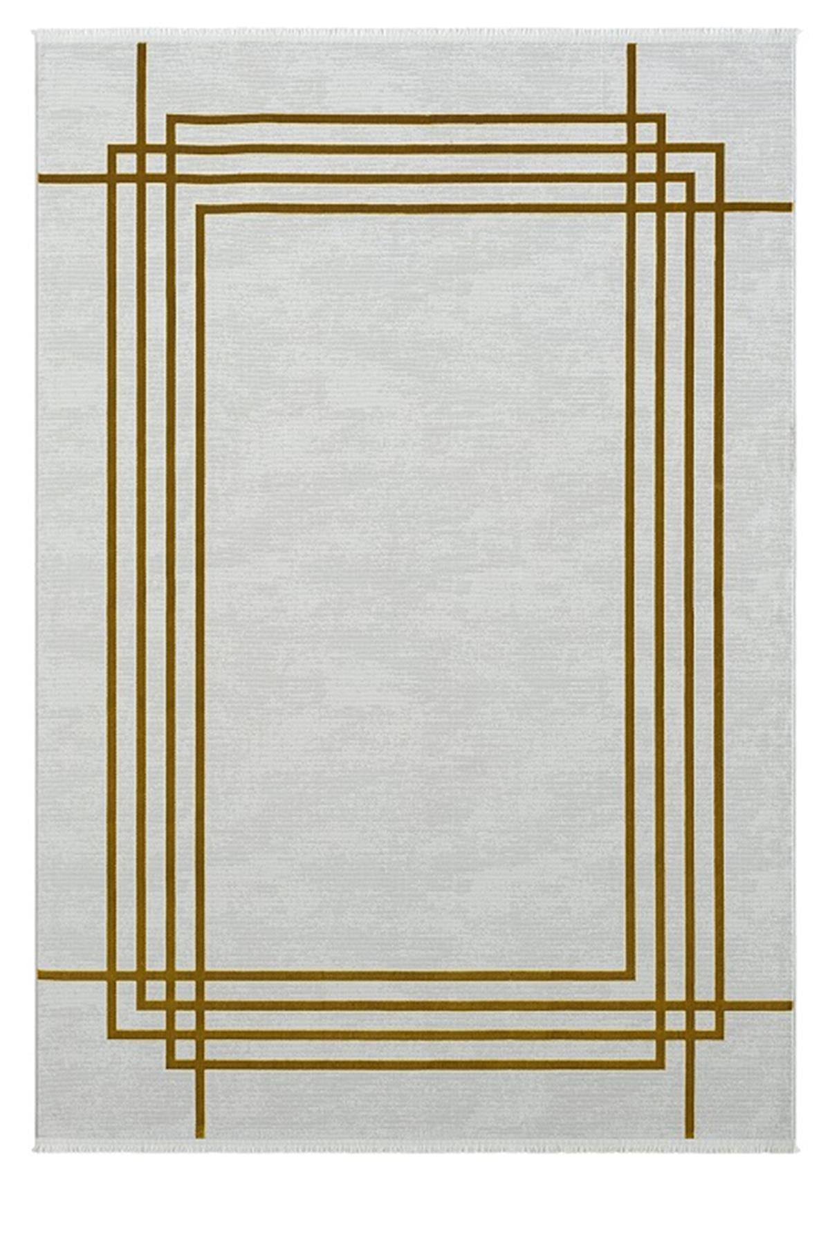 Çam Halı Mısra 5003 Gold Seyran Halı Modern Desen Makine Halısı