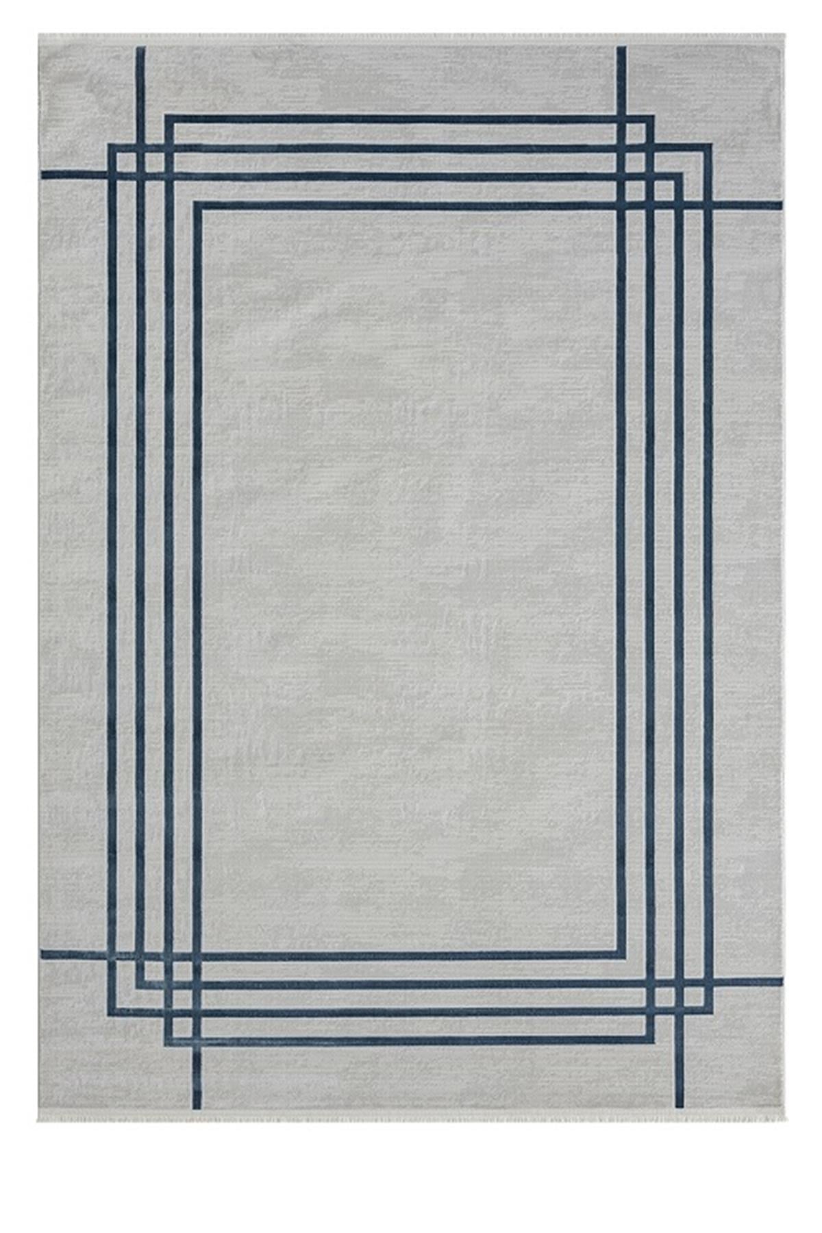 Çam Halı Mısra 5003 Mavi Seyran Halı Modern Desen Makine Halısı