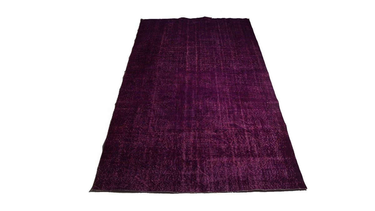 Çam Halı Mor Vintage Yün El Dokuması Halı
