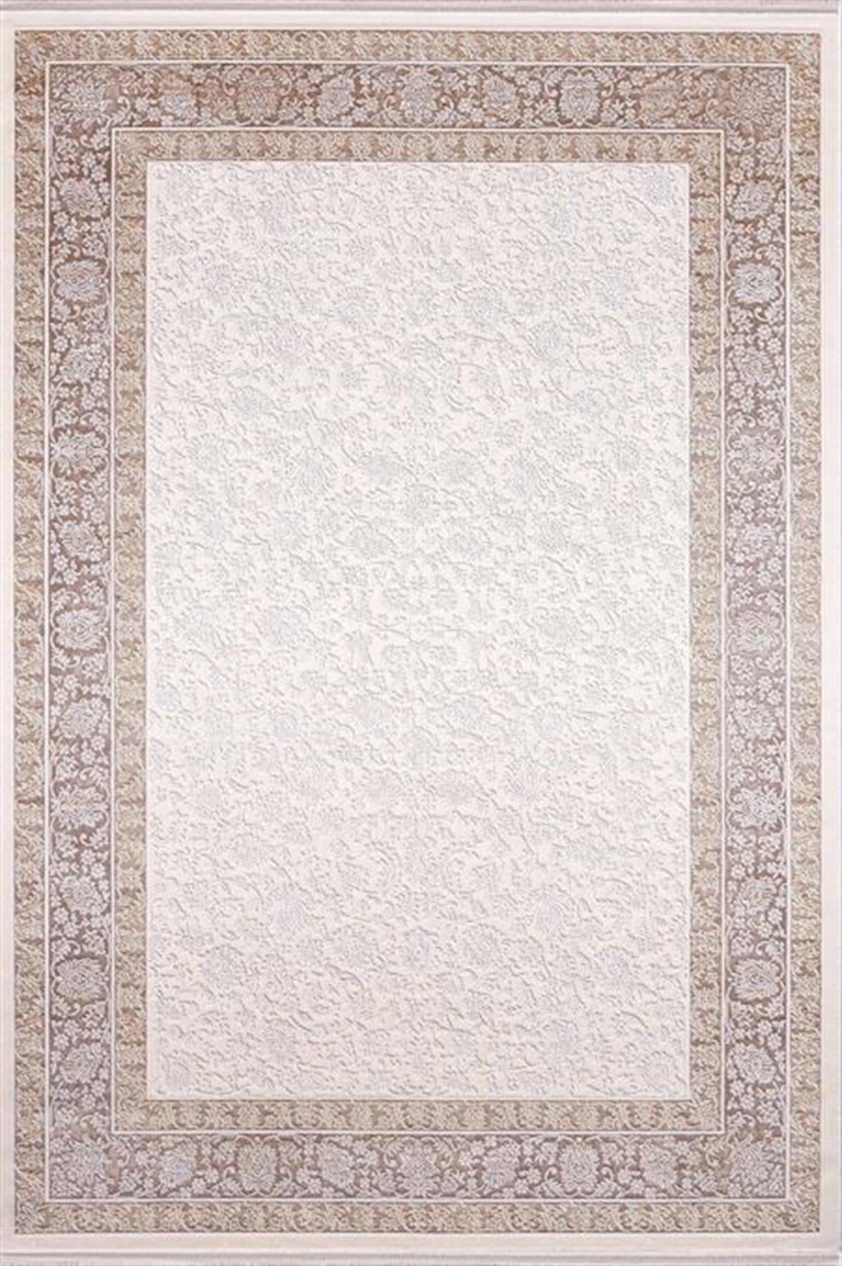 Çam Halı Naturel 1714 Kahve Romans Halı Klasik Desenli Makine Halısı