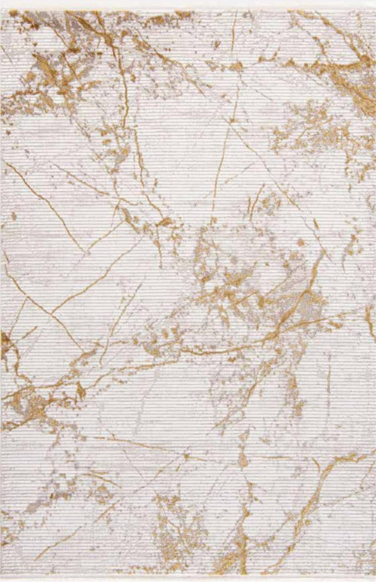 Çam Halı Norm 6208 Sarı Romans Halı Modern Desenli Makine Halısı