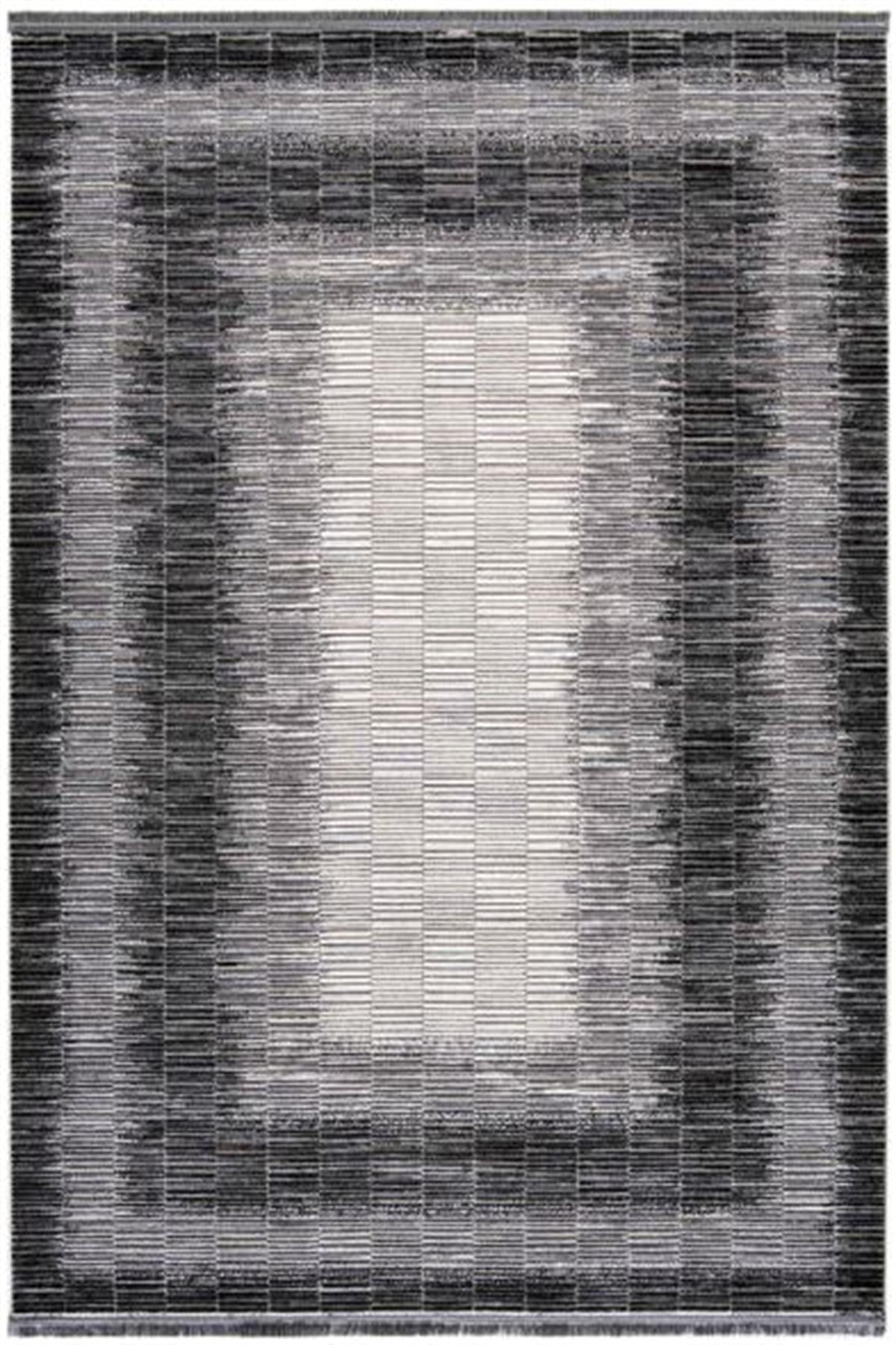 Çam Halı Norm 6217 Gri Romans Halı Modern Desenli Makine Halısı