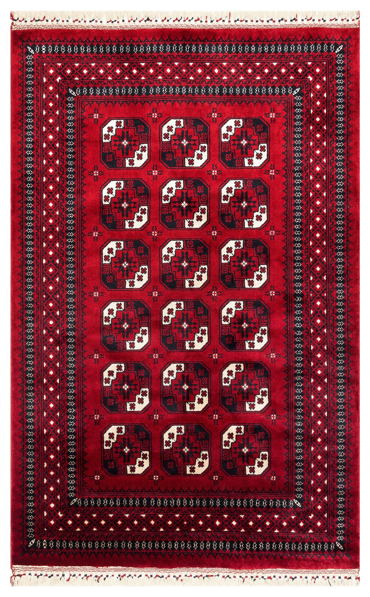 Eko Halı Nostalji 958 Red Afgan / Yağcıbedir Desenli El Emeği ile Özel Tezgahlarda Üretilen Tensel Uşak Halısı