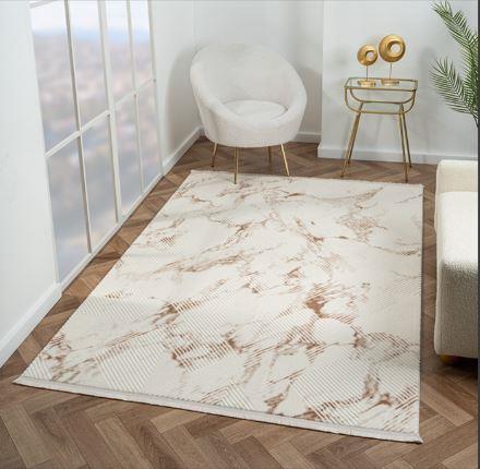 Çam Halı Scarlet SC011A Vizon Modern Desen Salon Halısı
