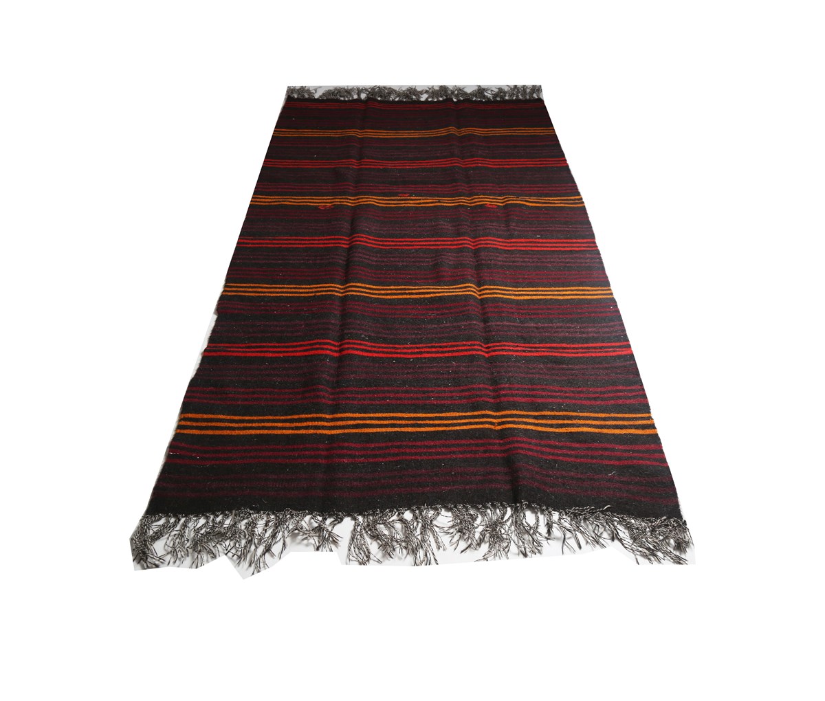 Çam Halı Siyah El Dokuması Anadolu Yün Kilim 633