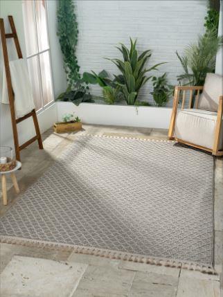 Çam Halı Solo EF003A Bej İskandinav Tarzı Modern Desen Halı