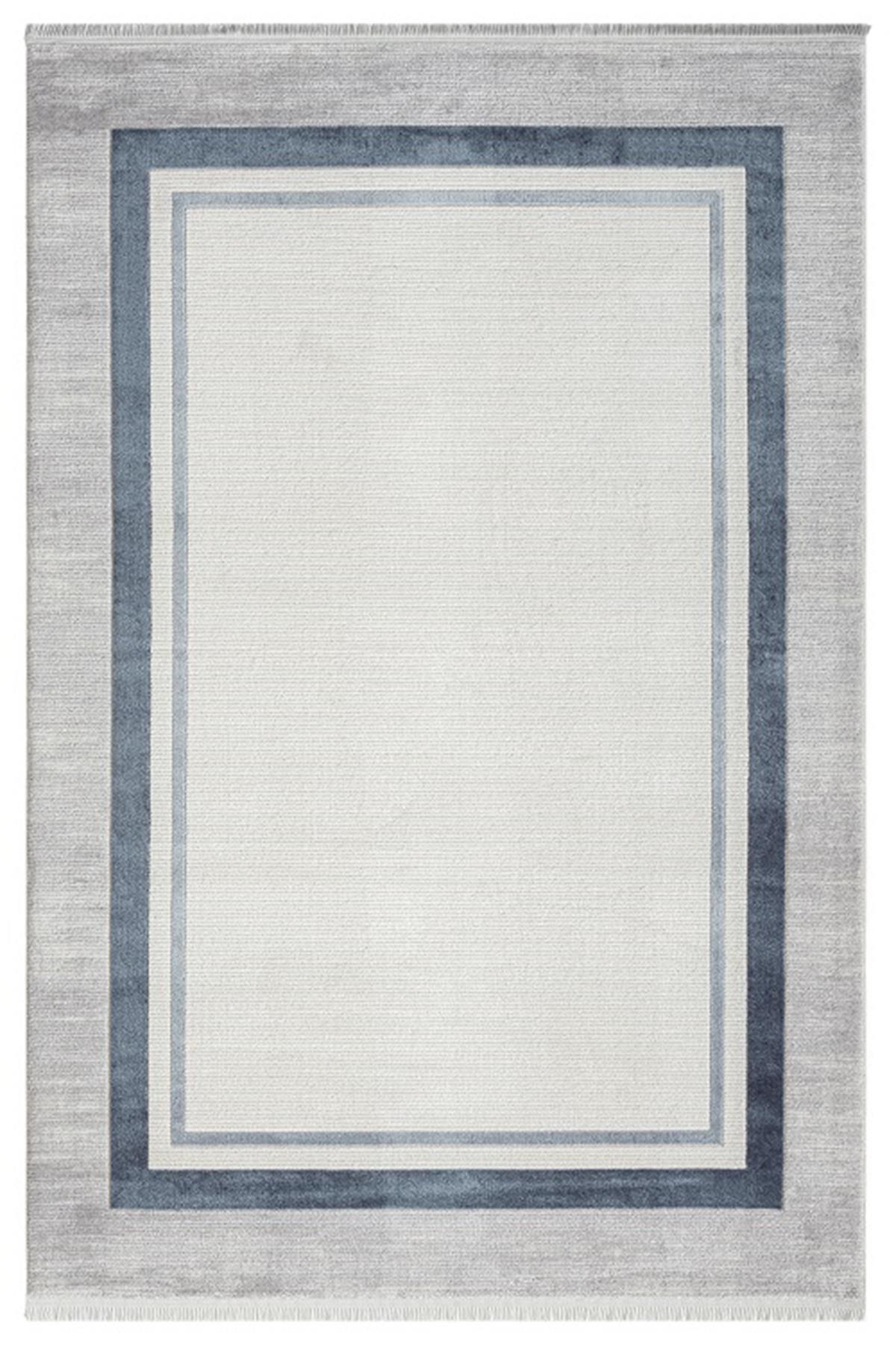 Çam Halı Zen 7001 Mavi Seyran Halı Modern Desen Makine Halısı